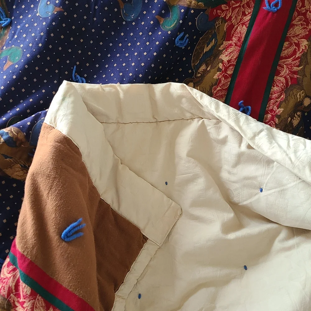 Hand tied quilt bedspread